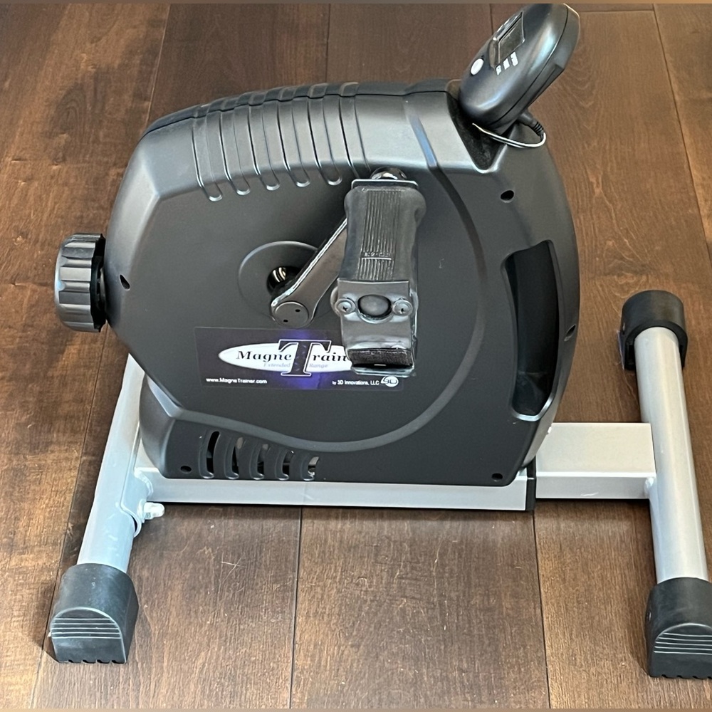 Portable under desk stationary exercise bike